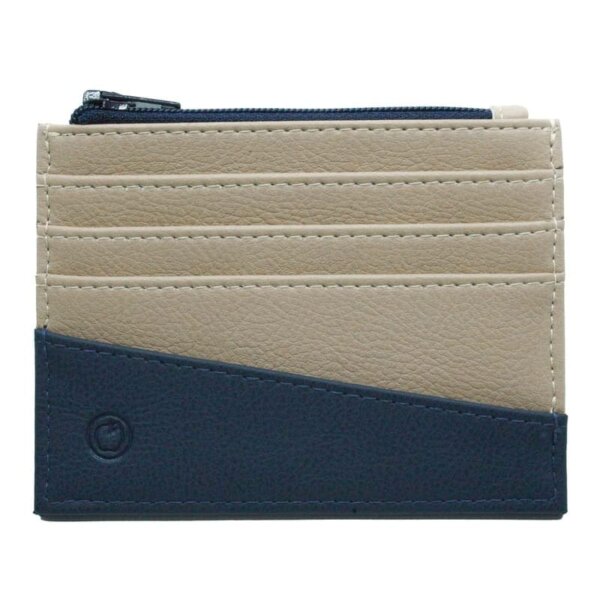 Porte-monnaie - Beige et Bleu - RFID