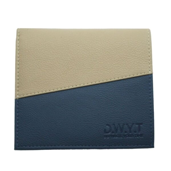 Portefeuille homme - Cuir de pomme - Beige/Bleu - RFID