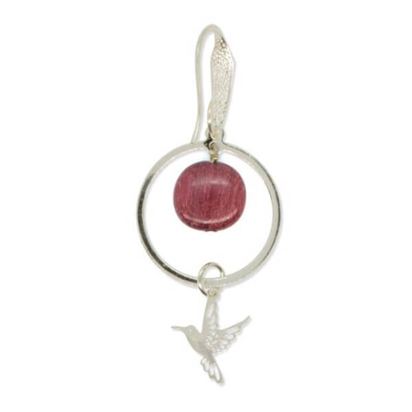 Boucle d'oreilles colibri en bois - 1 perle - 3,5 cm | Essenciel 2