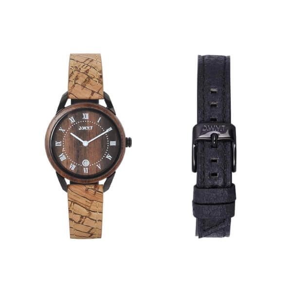 Montre Femme en Bois liège - Body Harmony - Marron - DWYT 8