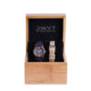 Coffret montre femme en bois cuir de pomme