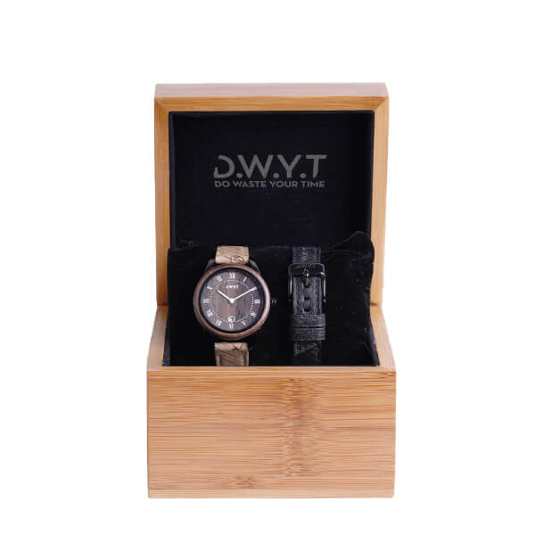 Montre Femme en Bois liège - Body Harmony - Marron - DWYT 2