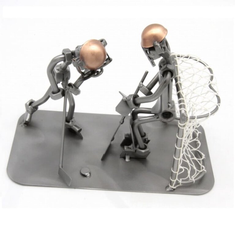 Cadeau hockey sur glace Figurine hockeyeurs en métal
