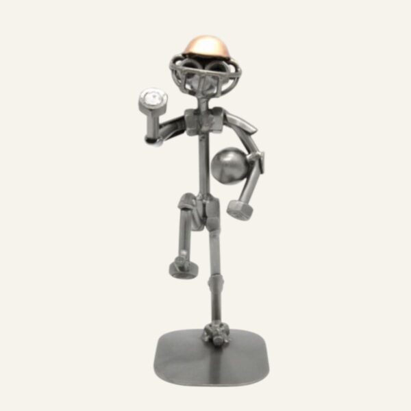 Figurine football américain en métal