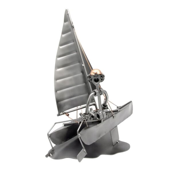 Figurine catamaran en métal - figurine en vis et boulon