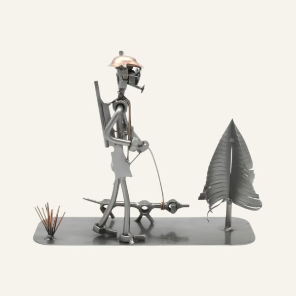Cadeau chasseur humour - Figurine chasseur en métal