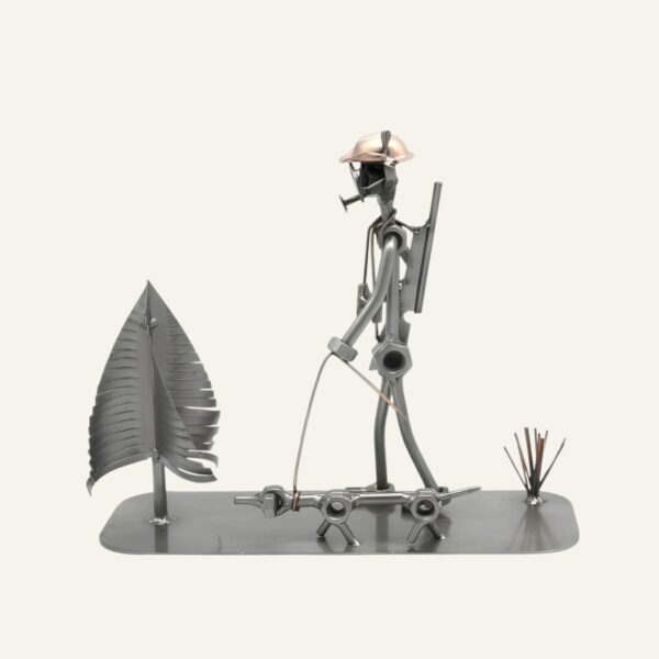 Cadeau chasseur humour - Figurine chasseur en métal