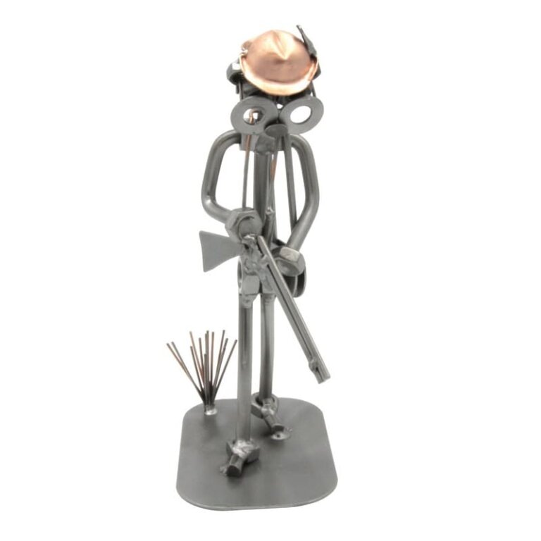 Porte-clés Cadeau Chasseur - Médaillon Gravé 'Super Chasseur' Avec Trèfle Et Motifs Cerfs/fusils - Pour Anniversaire, Fête Des Pères