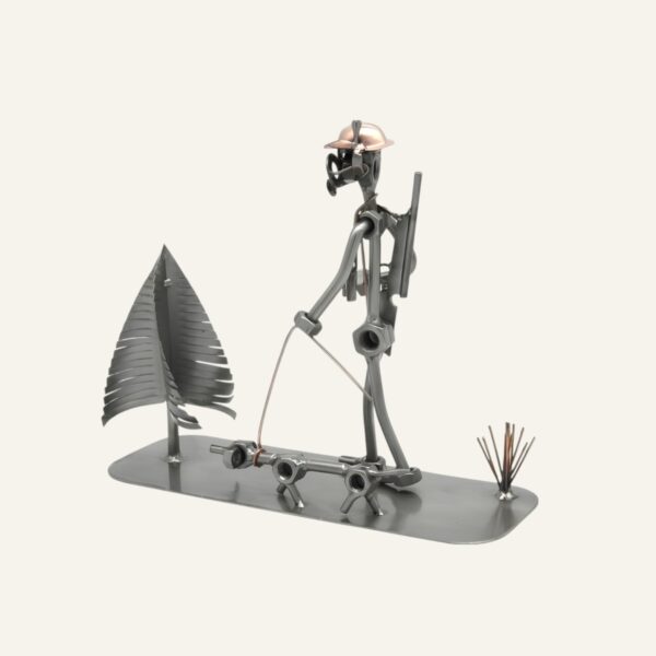 Cadeau chasseur humour - Figurine chasseur en métal