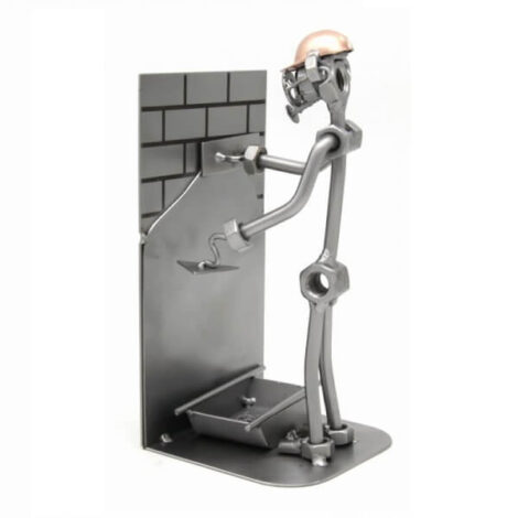 Figurine plaquiste humour - figurine en métal boulon