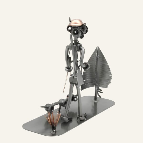 Cadeau chasseur humour - Figurine chasseur en métal