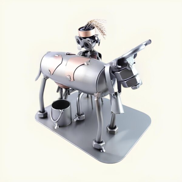 Cadeau agricultrice - Figurine métal agricultrice
