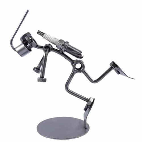 Statue Plongeur BRUBAKER En Métal - Figurine Décoration 20,5 Cm Argenté, Fait Main, Neuf