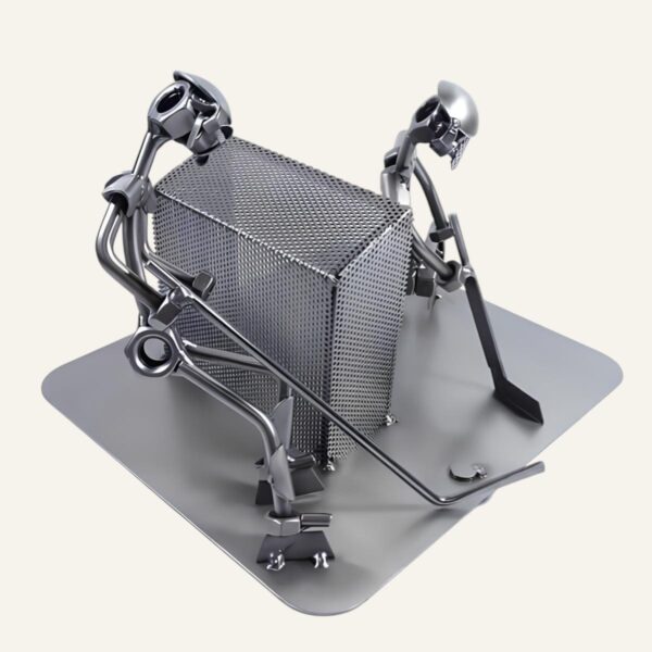 Cadeau hockey - Statue hockeyeurs en métal
