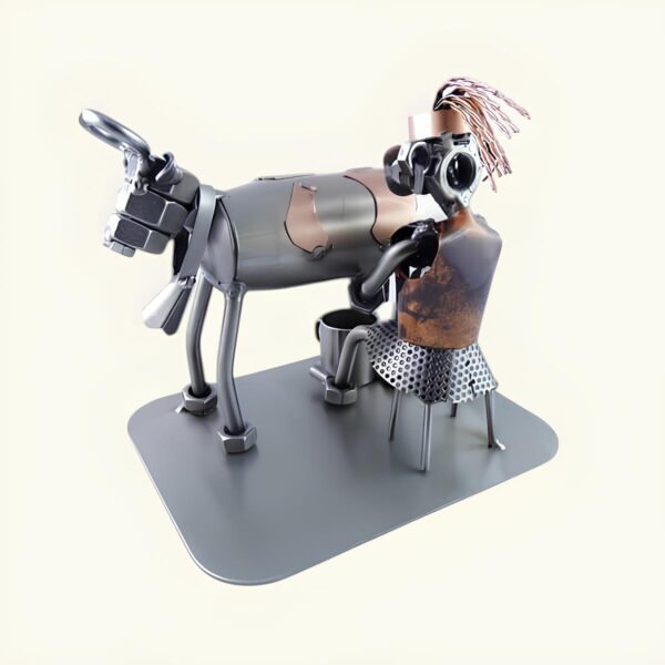 Cadeau agricultrice - Figurine métal agricultrice