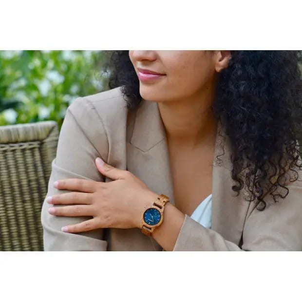 Montre en bois femme Velvet - Marque : Essenciel 14