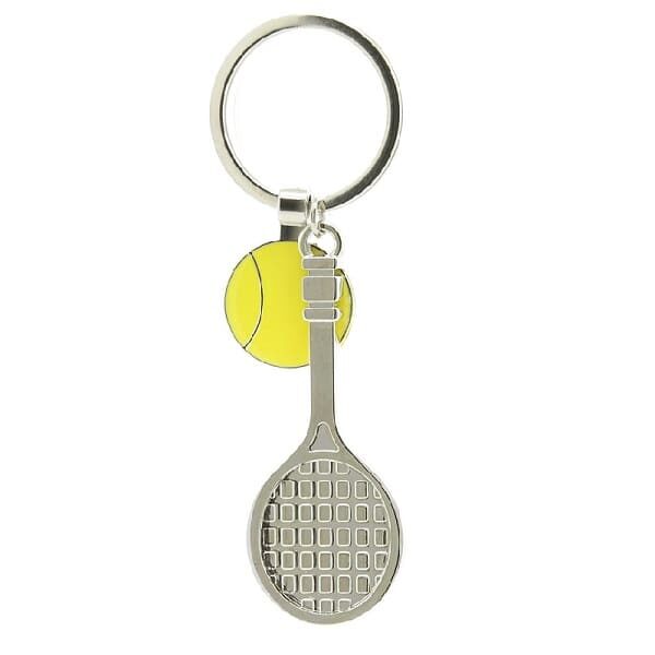 Porte-clés balle de tennis en métal