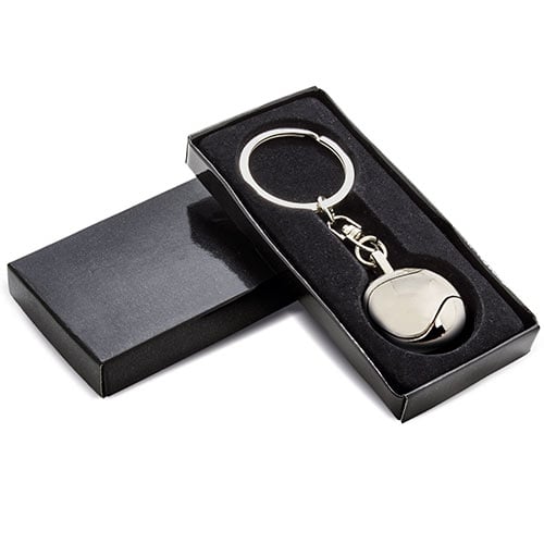 Porte-clés balle de tennis en métal avec boite cadeau