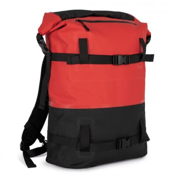 Sac à dos imperméable noir et rouge