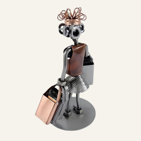 Cadeau humour femme - Figurine femme accro au shopping