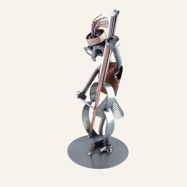 Figurine contrebassiste femme