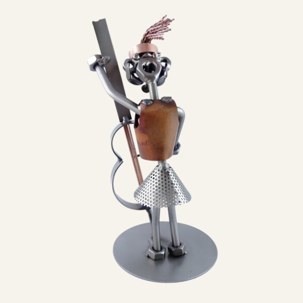 Figurine contrebassiste femme