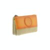 Porte-monnaie - Cuir & Toile -Orange - RFID