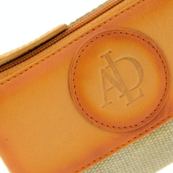 Porte-monnaie - Cuir & Toile -Orange - RFID
