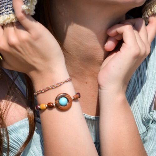 Bracelet pierres naturelles Isia avec perles pour femmes
