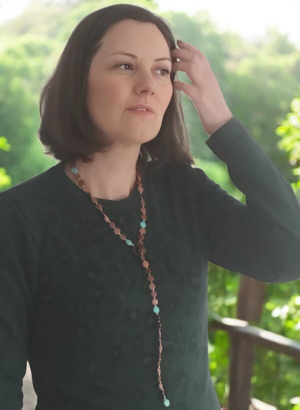 Collier perles naturelles Marina en bois
