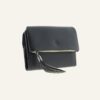 Portefeuille femme cuir noir - Modèle Anaïs
