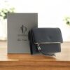 Portefeuille femme cuir noir - Modèle Anaïs