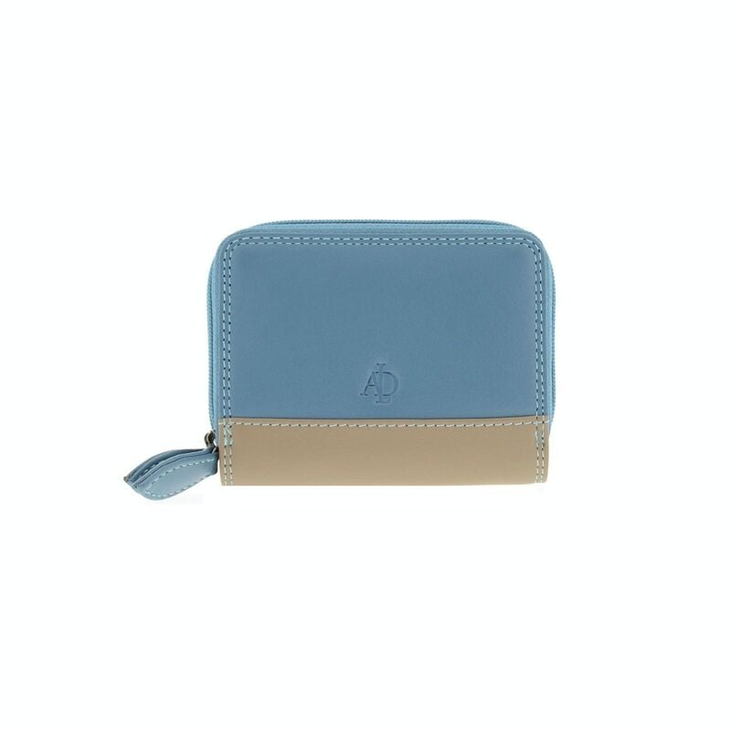 Portefeuille porte cartes femme en cuir Bleu 8