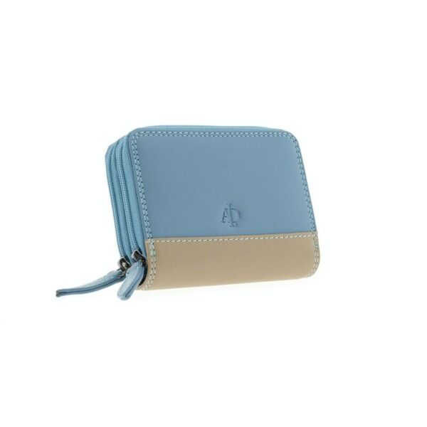 Portefeuille porte cartes femme en cuir Bleu