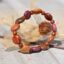 Bracelet Manchette Vintage En Caoutchouc Et Os De Chameau - Style Catherine Noll - Occasion