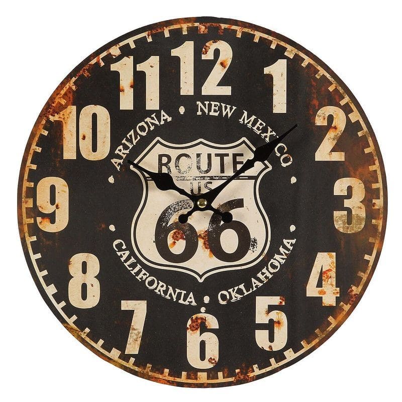 Horloge route 66 - 28cm 2