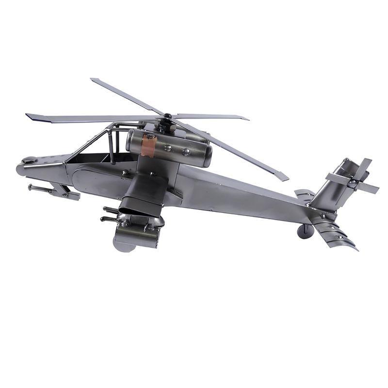 Maquette hélicoptère Apache en métal - idée cadeau aviation