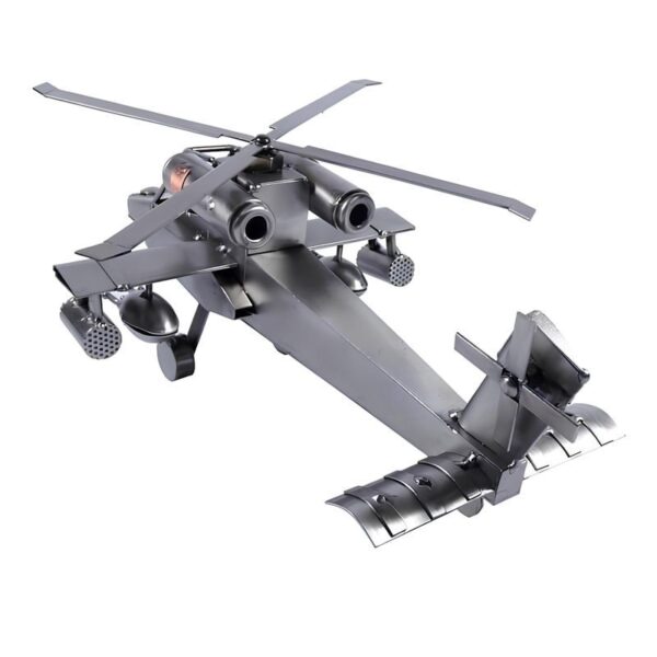 Maquette hélicoptère Apache en métal - idée cadeau aviation