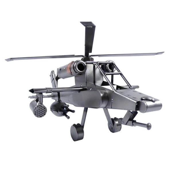 Maquette hélicoptère Apache en métal - idée cadeau aviation