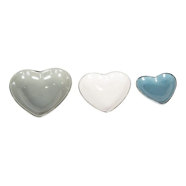 Plat cœur : Ensemble de 3 plats de décoration en forme de coeur