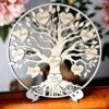 Arbre de vie en bois avec prénoms des enfants