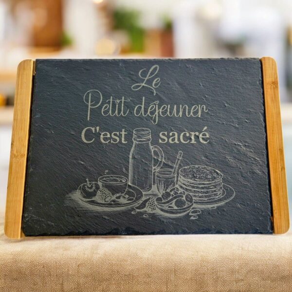 Planche apéro en ardoise et bois à personnaliser
