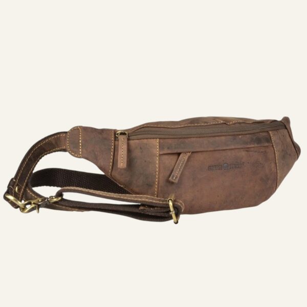 Sac banane en cuir homme - Couleur Marron - 36x12x8cm