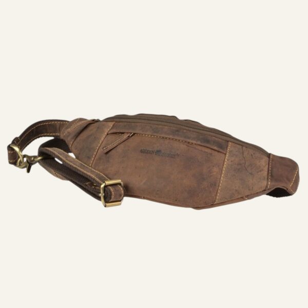 Sac banane en cuir homme - Couleur Marron - 36x12x8cm