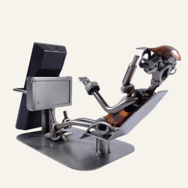 Support télécommande humoristique en métal