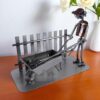 Cadeau paysagiste - Figurine paysagiste en métal