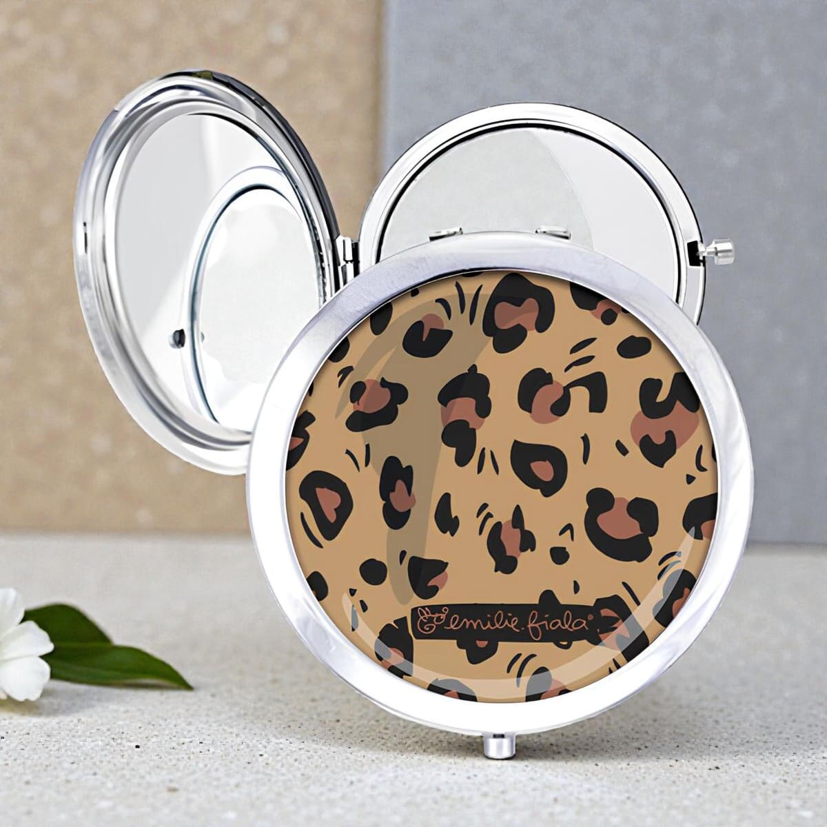 Miroir de poche Léopard 2 Miroie de poche léopard