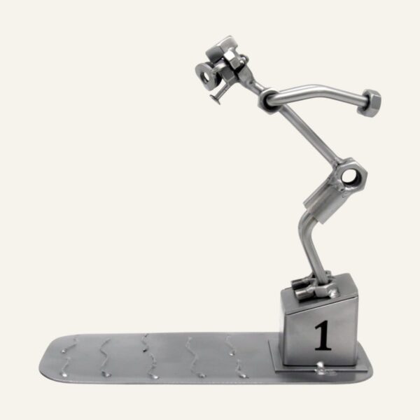 Cadeau natation - Figurine nageur en métal hauteur 18 cm