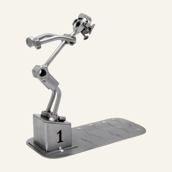 Cadeau natation - Figurine nageur en métal hauteur 18 cm
