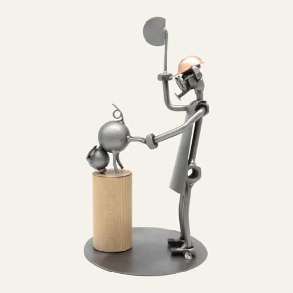 Cadeau pour un Boucher - Figurine Métal Artisanale de 21 cm